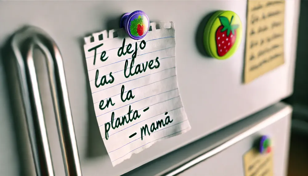 DALL·E 2024-11-21 14.06.16 - A close-up, horizontal, photorealistic image of a handwritten note attached to a refrigerator with a magnet. The note is written in clear, casual hand