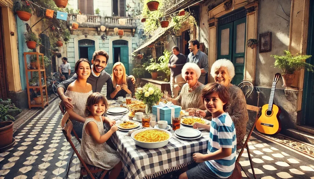 DALL·E 2024-10-15 19.21.46 - An ultra-realistic depiction of a typical Argentine family celebrating Mother's Day in a traditional Buenos Aires patio. The mother and grandmother ar